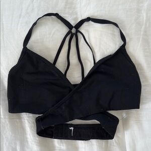 Alphalete Black Strappy Sports Bra